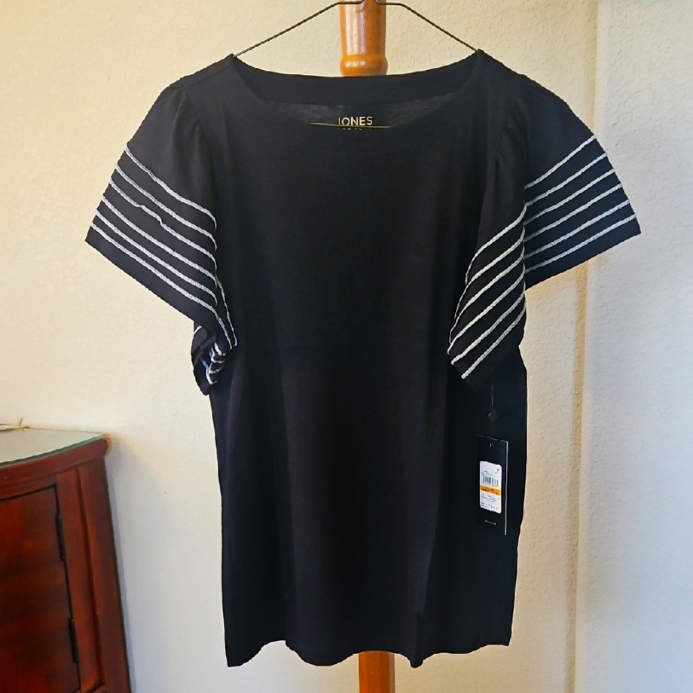 NWT Jones New York, Casual Top, Black, Small